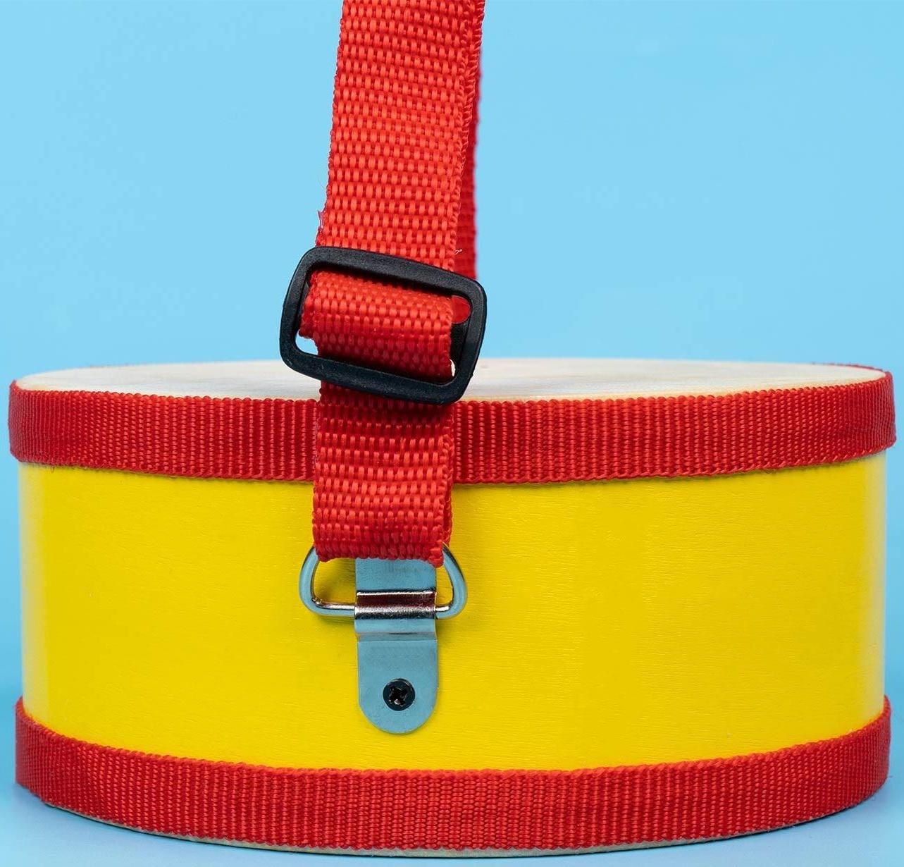 Игрушечный барабан, с палочками, на ленте, бумажная мембрана, размер: 15 × 15 × 7 см