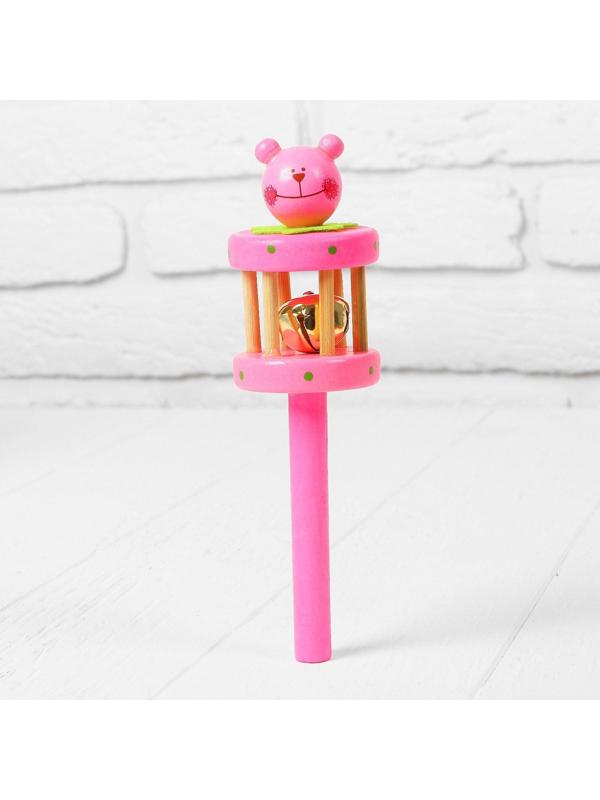 Погремушка «Весёлый зоопарк», с бубенчиком внутри, цвета МИКС