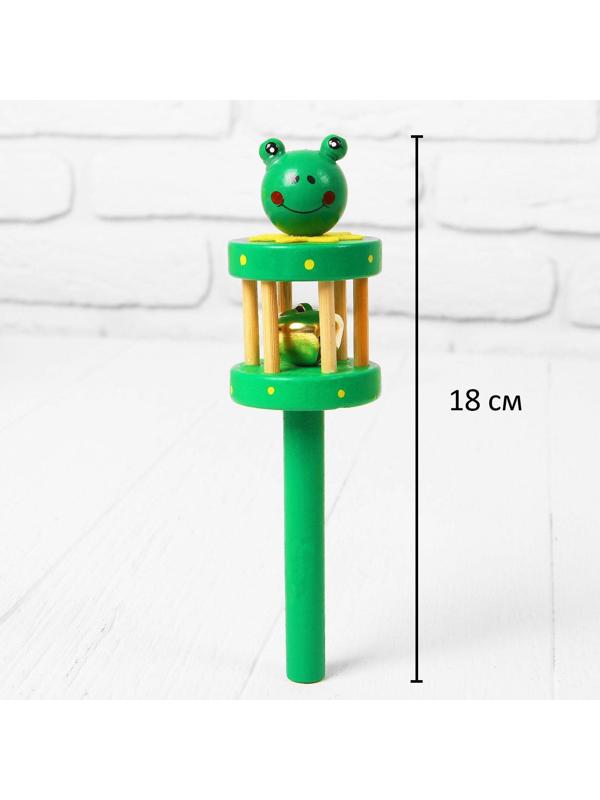 Погремушка «Весёлый зоопарк», с бубенчиком внутри, цвета МИКС