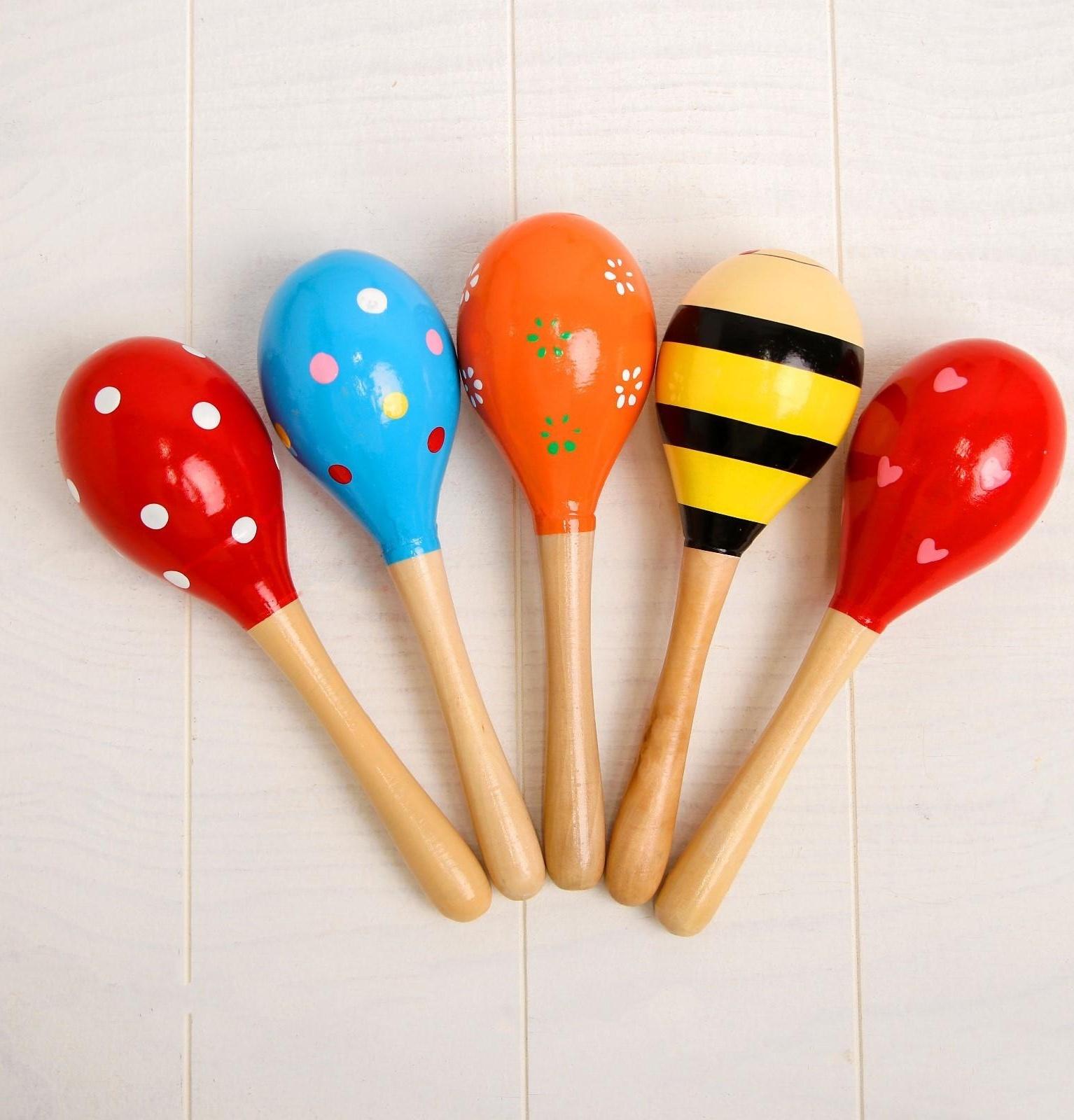 Игрушка музыкальная «Маракасы с картинкой», микс