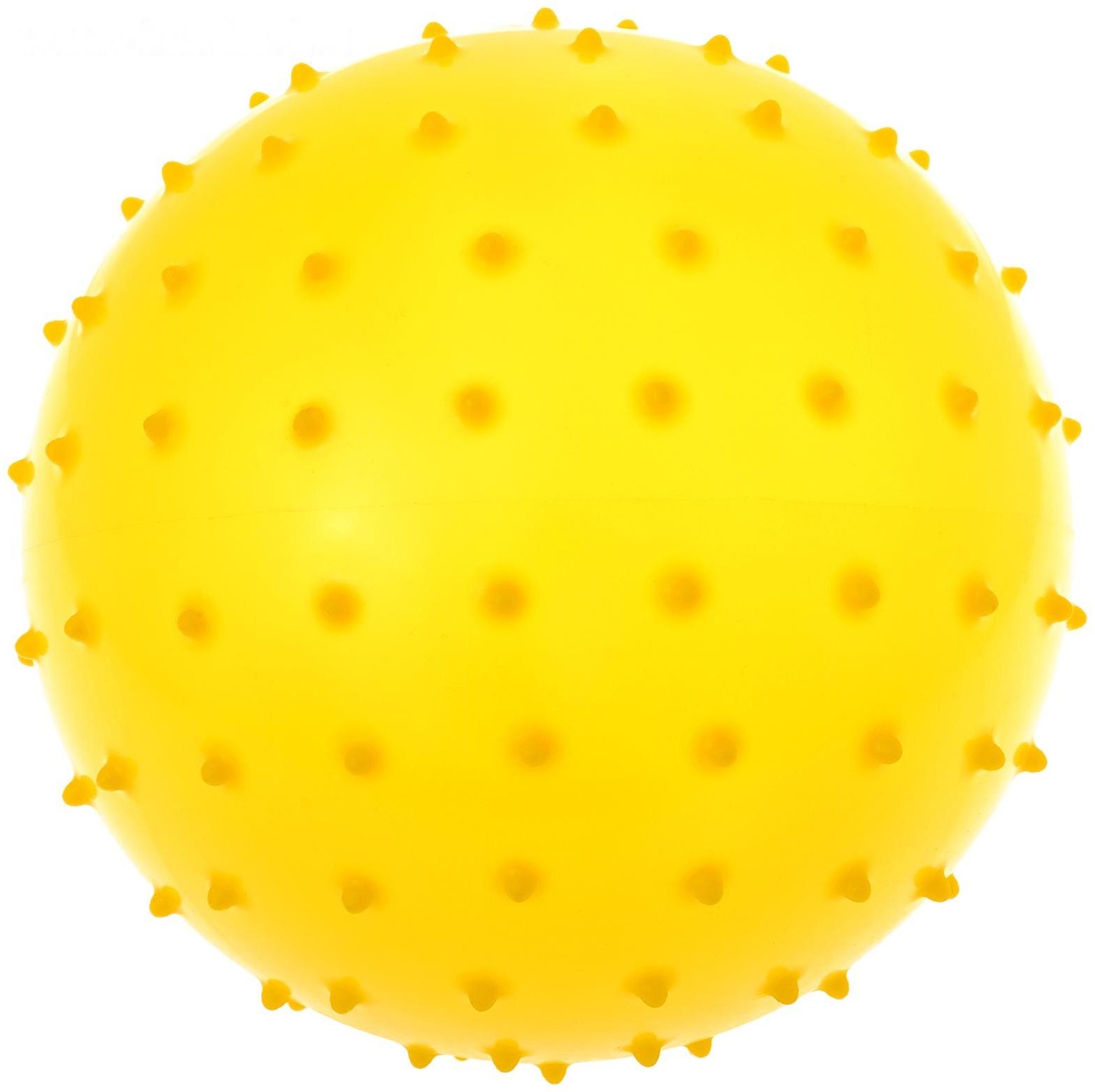 Мячик массажный, матовый пластизоль, d=14 см, 30 г, МИКС