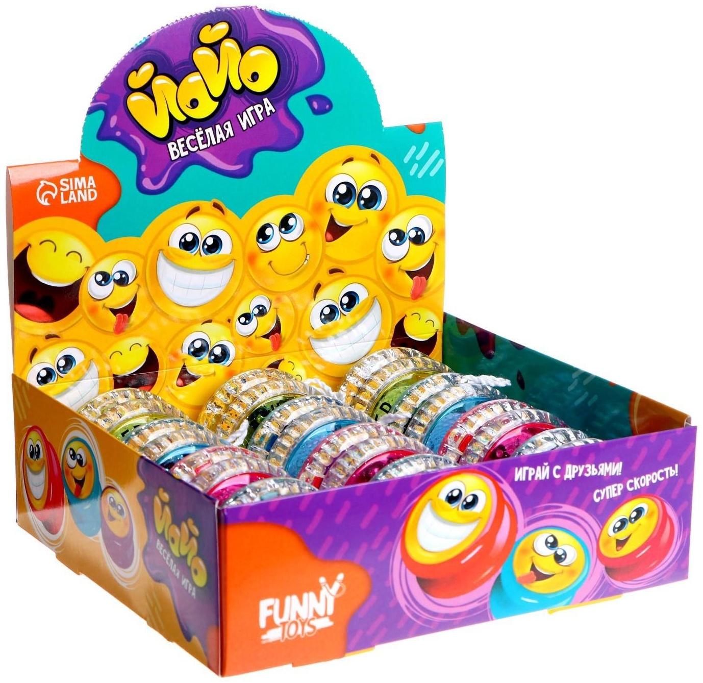 Йо-йо «Супер», световой, цвета микс, 1 шт., 314479