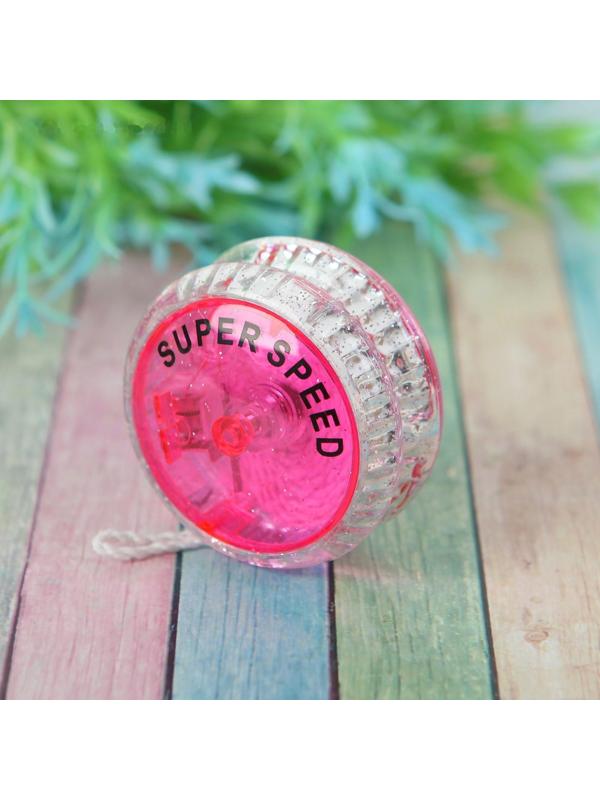 Йо-йо «Супер», световой, цвета микс, 1 шт., 314479