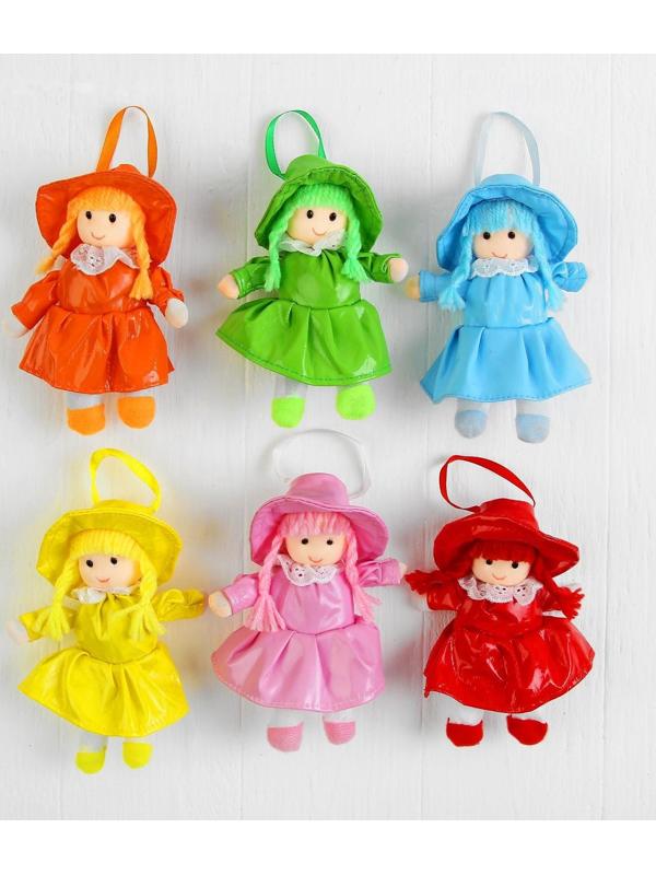 Мягкая игрушка «Кукла мини», в передничке и шляпке, цвета МИКС
