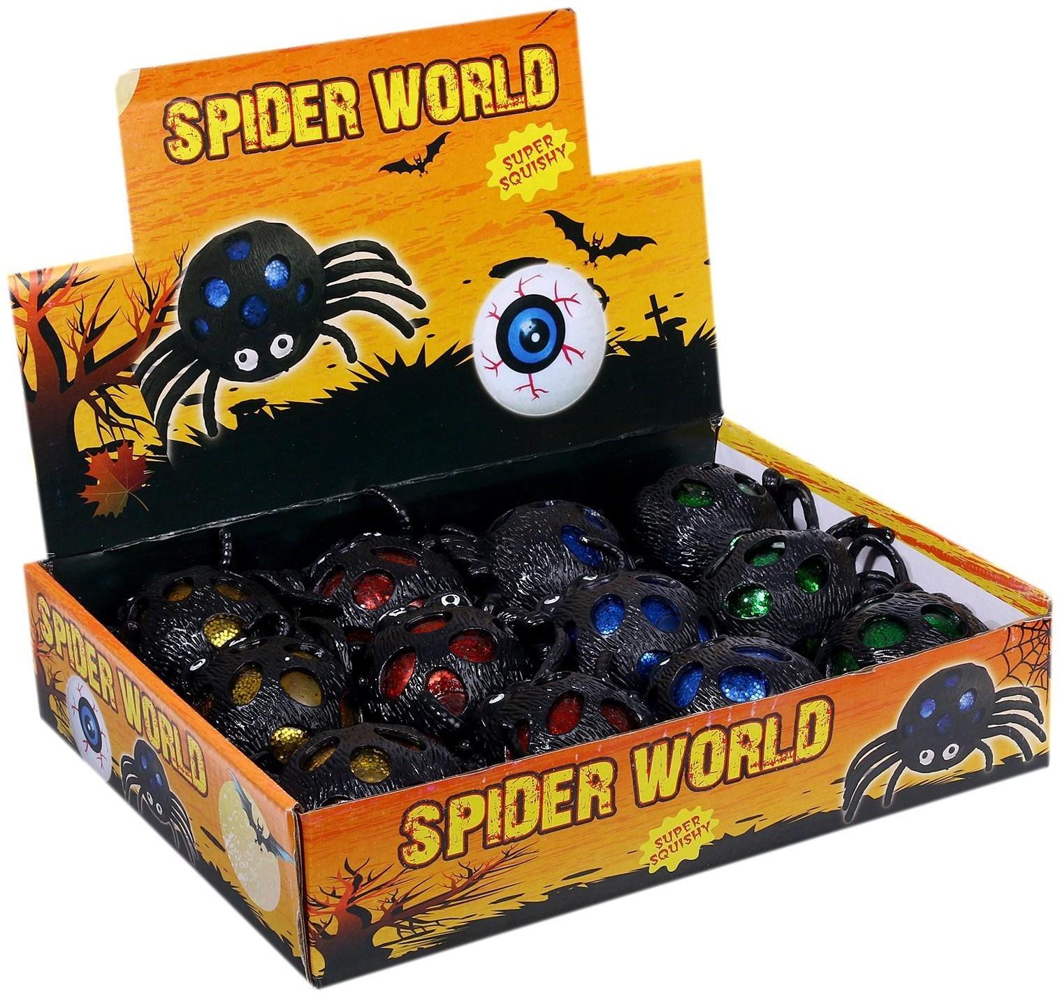 Прикол-мялка «Паук», световой , цвета микс / 1 шт.