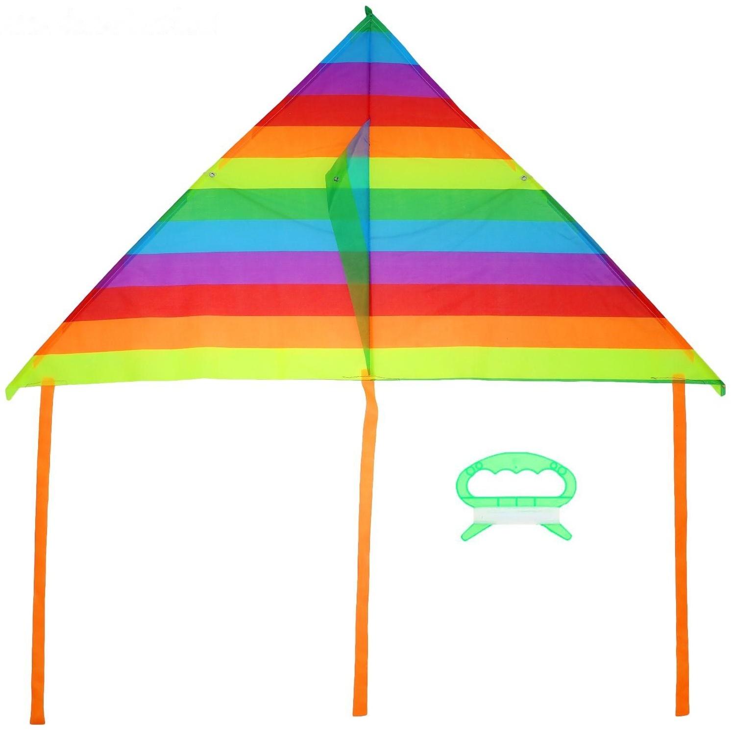 Воздушный змей «Цветные полоски», с леской