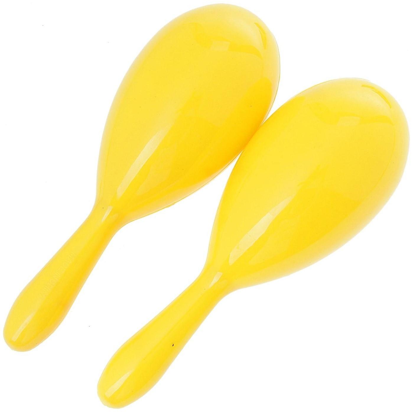 Маракас однотонный, набор 2 шт., цвет жёлтый
