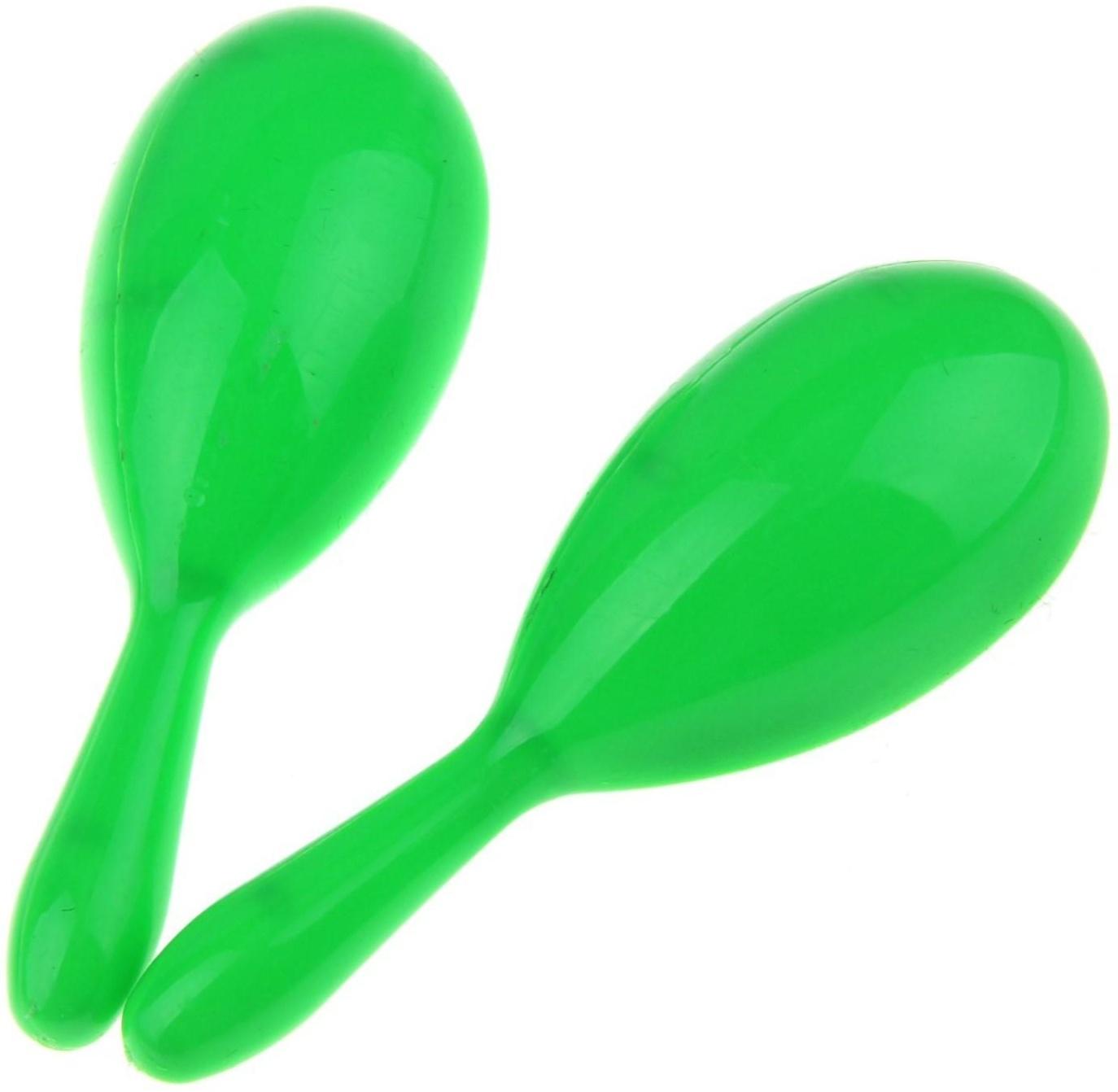 Маракас однотонный, набор 2 шт., цвет салатовый