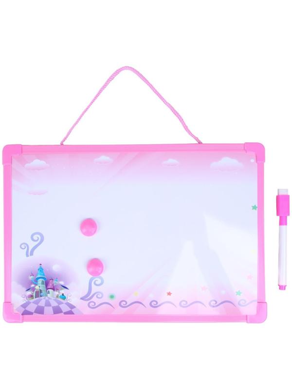 Доска магнитная, маркер и 2 магнита в комплекте, цвета МИКС