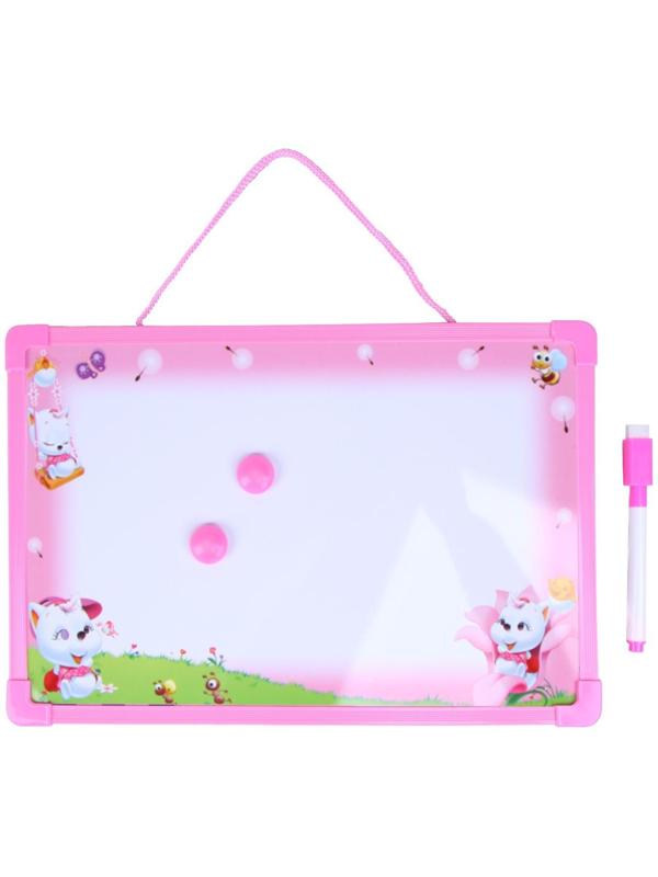 Доска магнитная, маркер и 2 магнита в комплекте, цвета МИКС