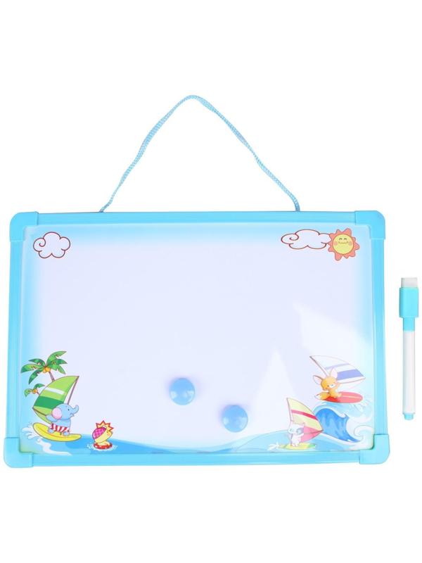 Доска магнитная, маркер и 2 магнита в комплекте, цвета МИКС