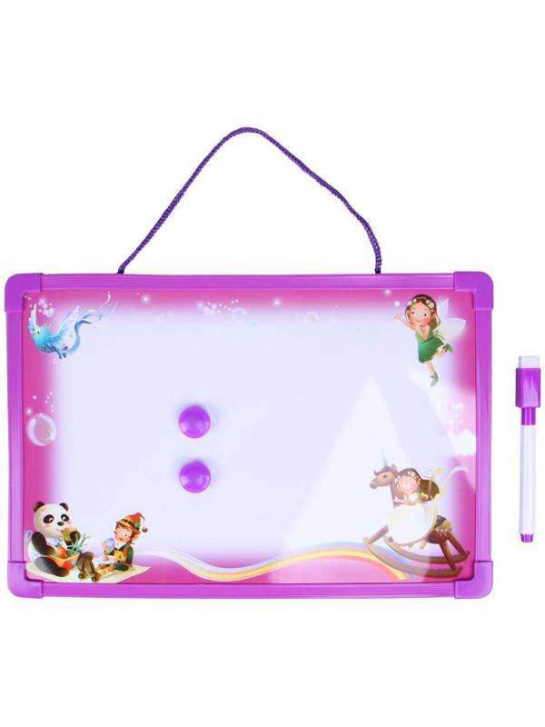 Доска магнитная, маркер и 2 магнита в комплекте, цвета МИКС