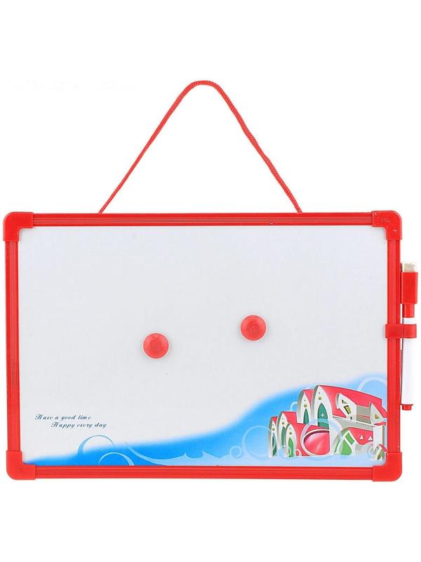 Доска магнитная, маркер и 2 магнита в комплекте, цвета МИКС