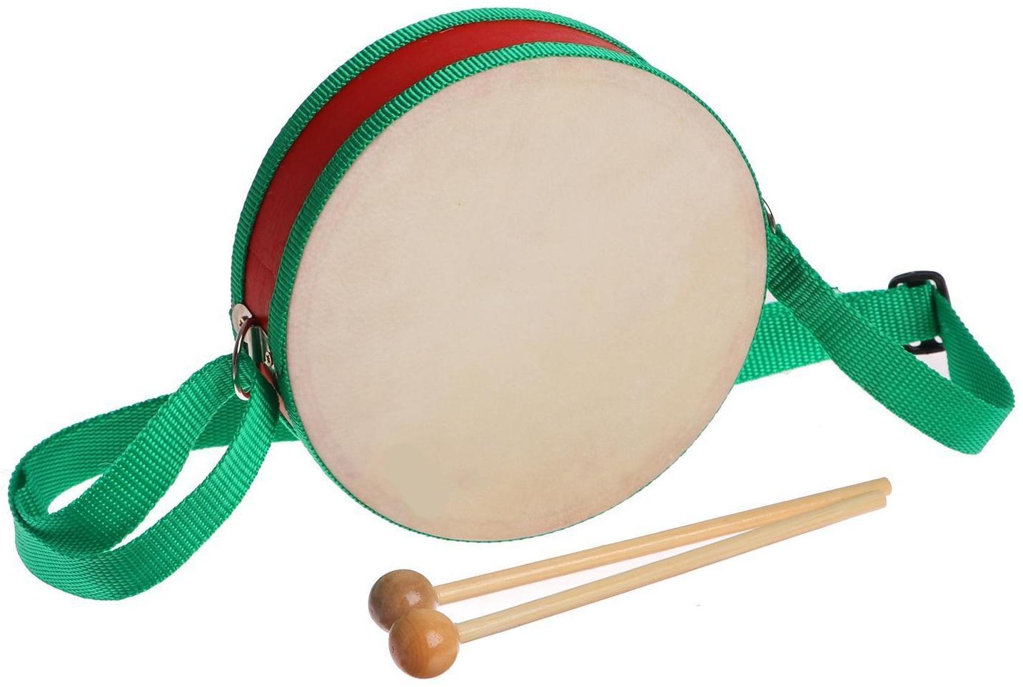 Игрушка музыкальная «Барабан», бумажная мембрана, размер: 14 × 14 × 4,5 см, цвета МИКС