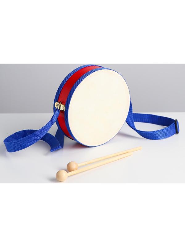Игрушка музыкальная «Барабан», бумажная мембрана, размер: 14 × 14 × 4,5 см, цвета МИКС