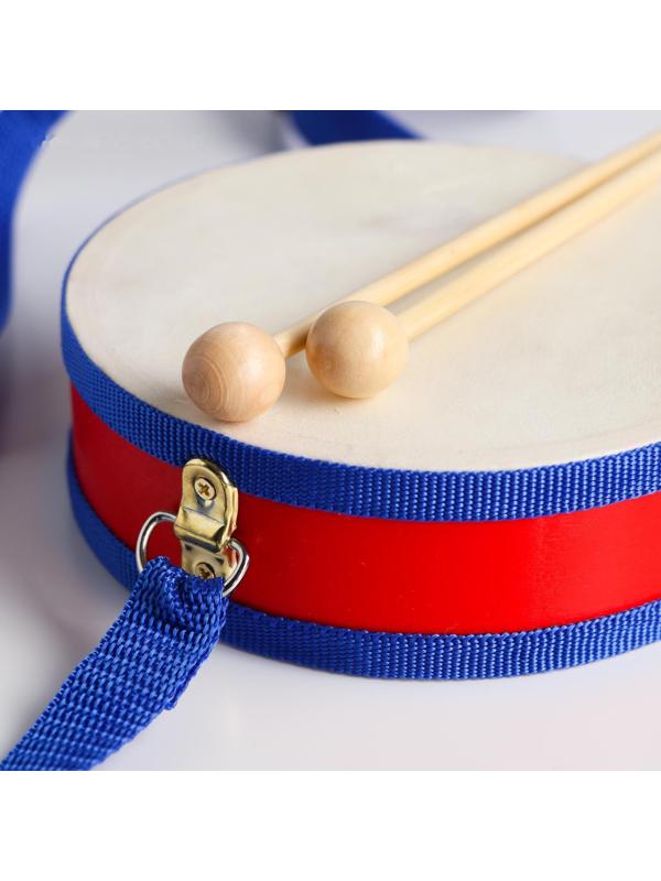 Игрушка музыкальная «Барабан», бумажная мембрана, размер: 14 × 14 × 4,5 см, цвета МИКС