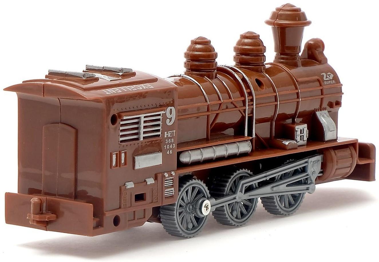 Паровоз инерционный, цвета МИКС