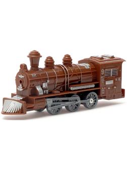 Паровоз инерционный, цвета МИКС