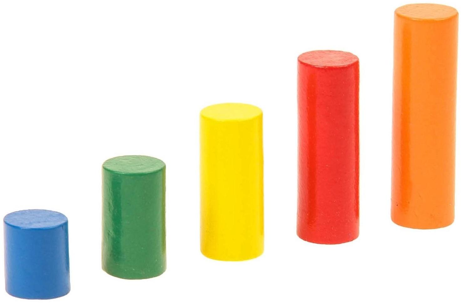 Головоломка «Столбики логические», 25 цветных фигур