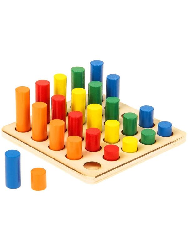 Головоломка «Столбики логические», 25 цветных фигур