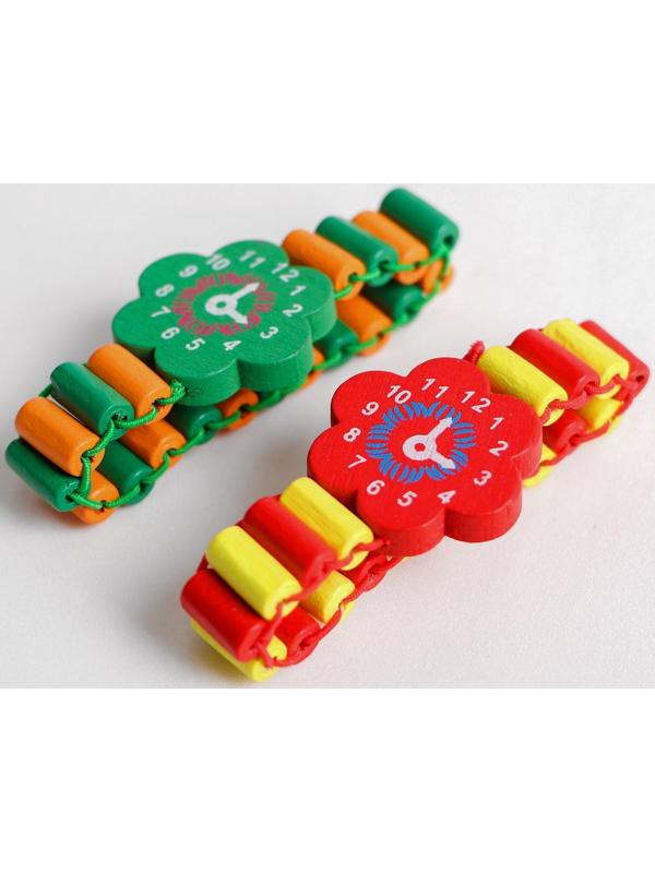 Часы детские, на резиночке с фигурным циферблатом, цвета МИКС