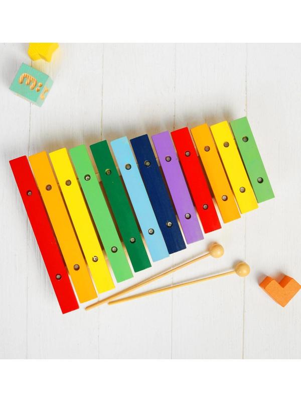Музыкальная игрушка «Ксилофон», 12 тонов + 2 палочки
