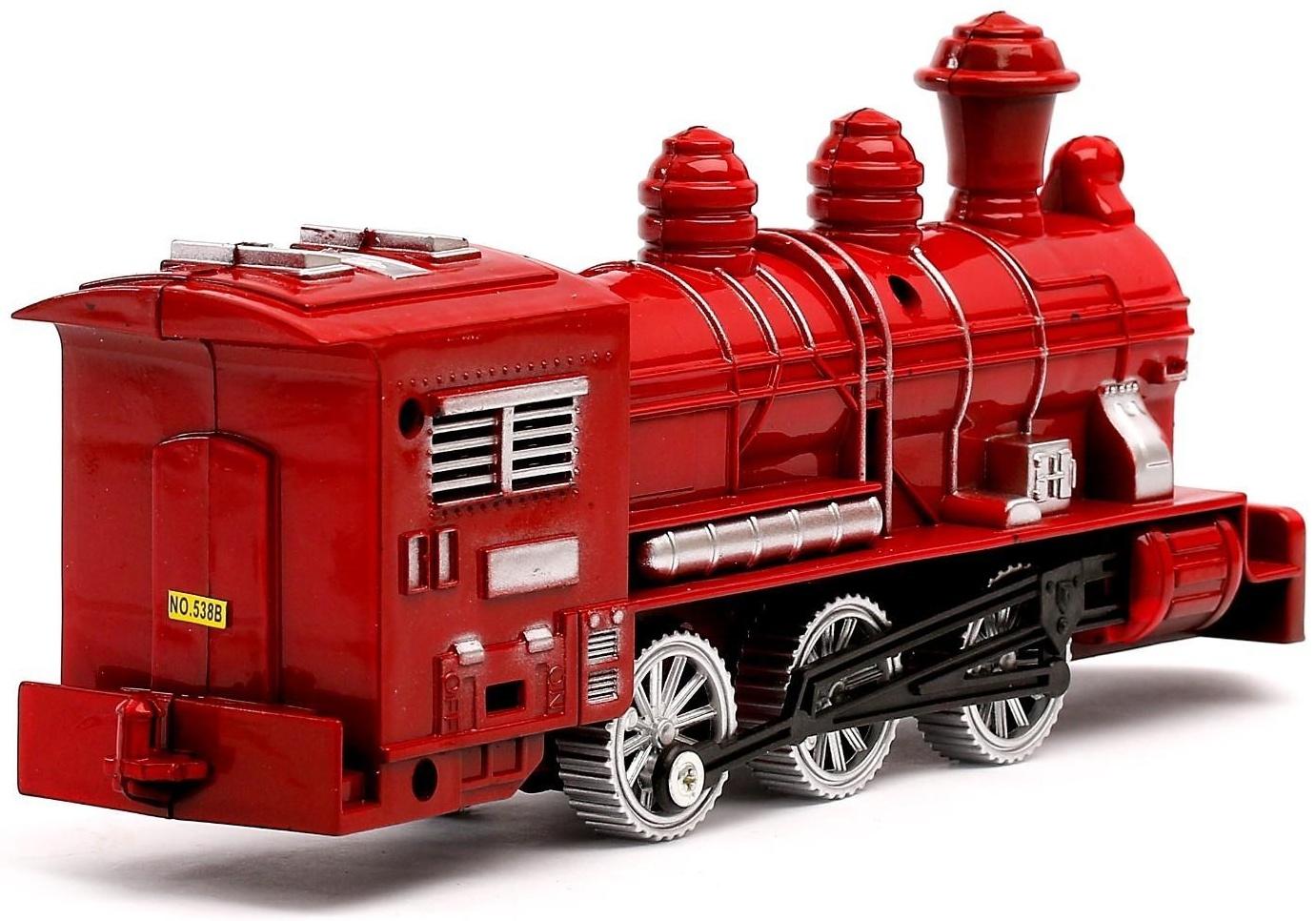 Поезд инерционный «Паровоз», цвета МИКС