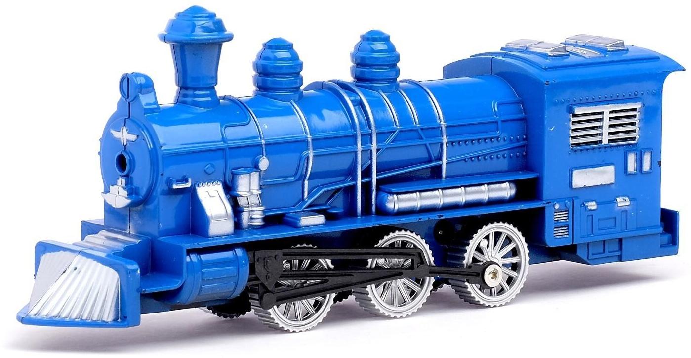 Поезд инерционный «Паровоз», цвета МИКС