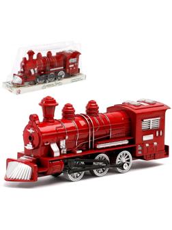 Поезд инерционный «Паровоз», цвета МИКС