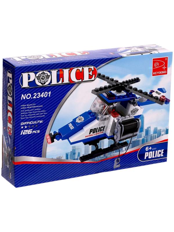 Конструктор «Полицейский вертолет», 126 деталей