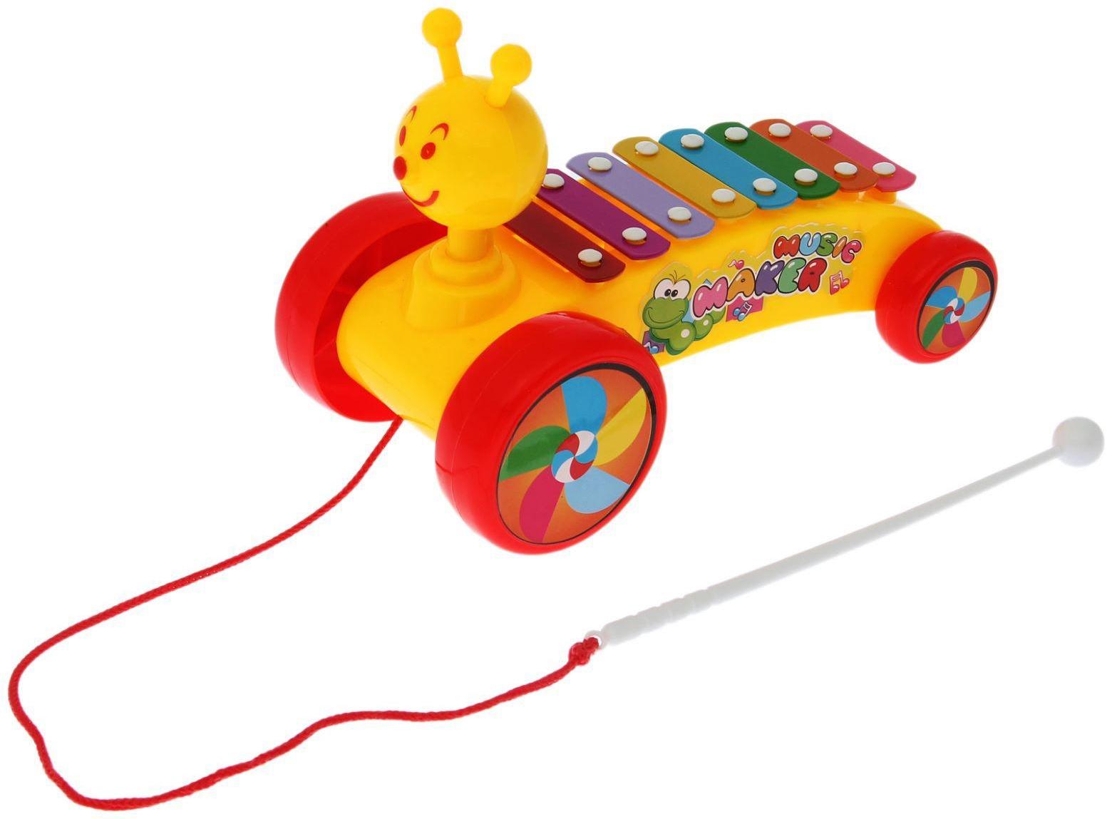 Металлофон «Гусеница», 8 тонов, МИКС