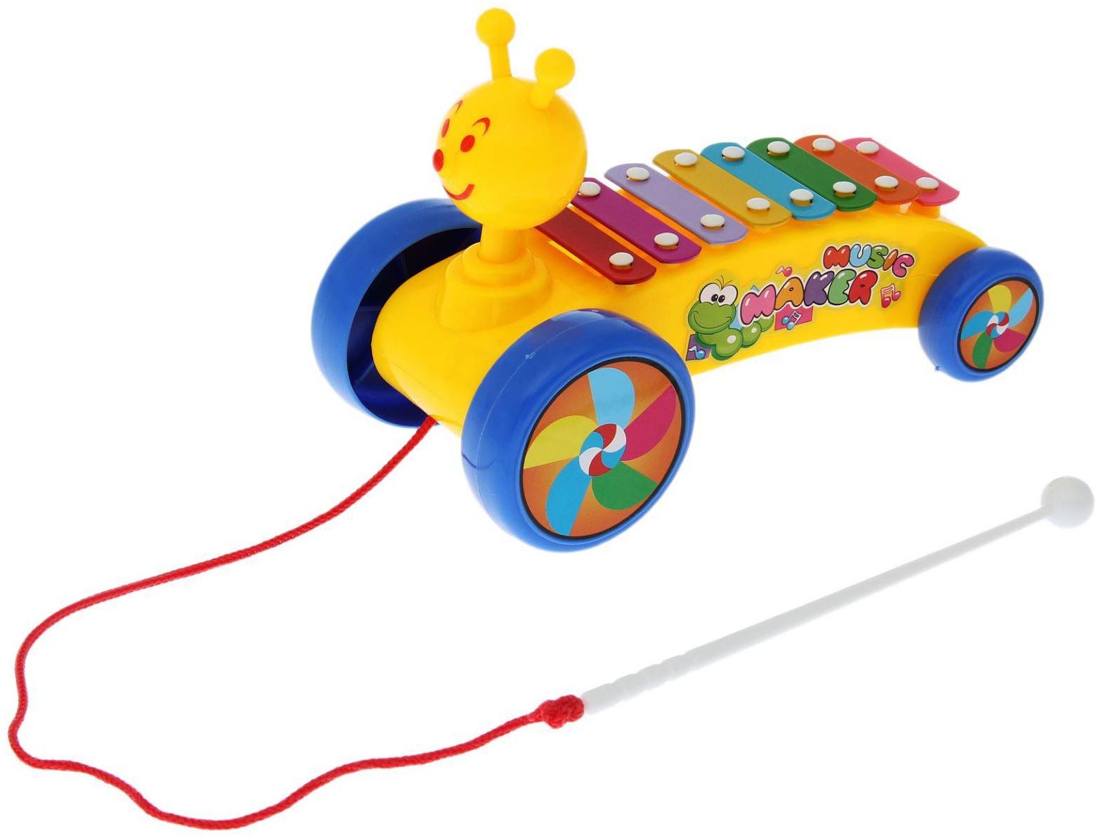 Металлофон «Гусеница», 8 тонов, МИКС