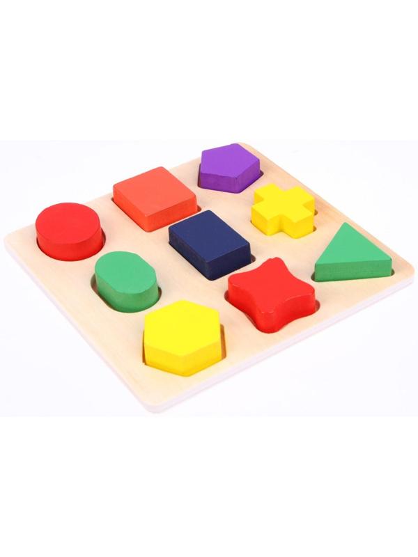 Головоломка «Изучаем цвета и фигуры», 9 объёмных фигур, МИКС