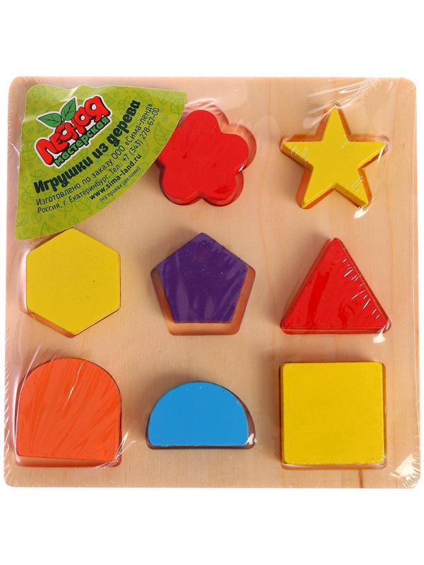 Головоломка «Изучаем цвета и фигуры», 9 объёмных фигур, МИКС