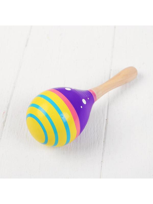 Музыкальная игрушка «Маракас», с белым горошком, цвета микс