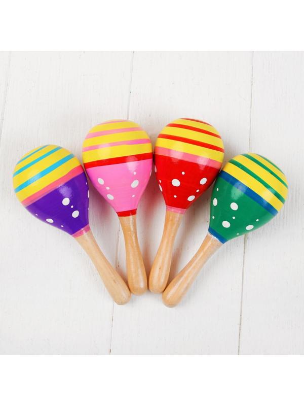 Музыкальная игрушка «Маракас», с белым горошком, цвета микс