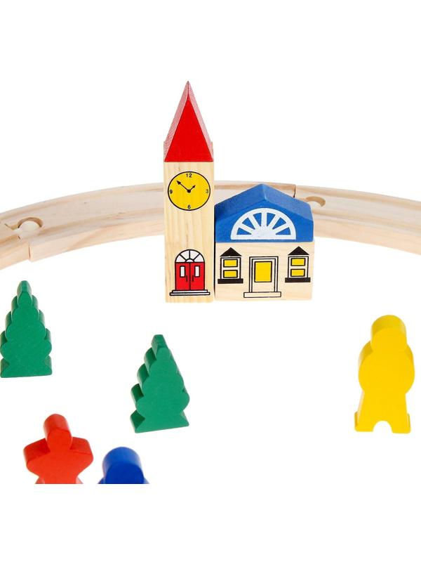 Железная дорога со станциями, 48 деталей