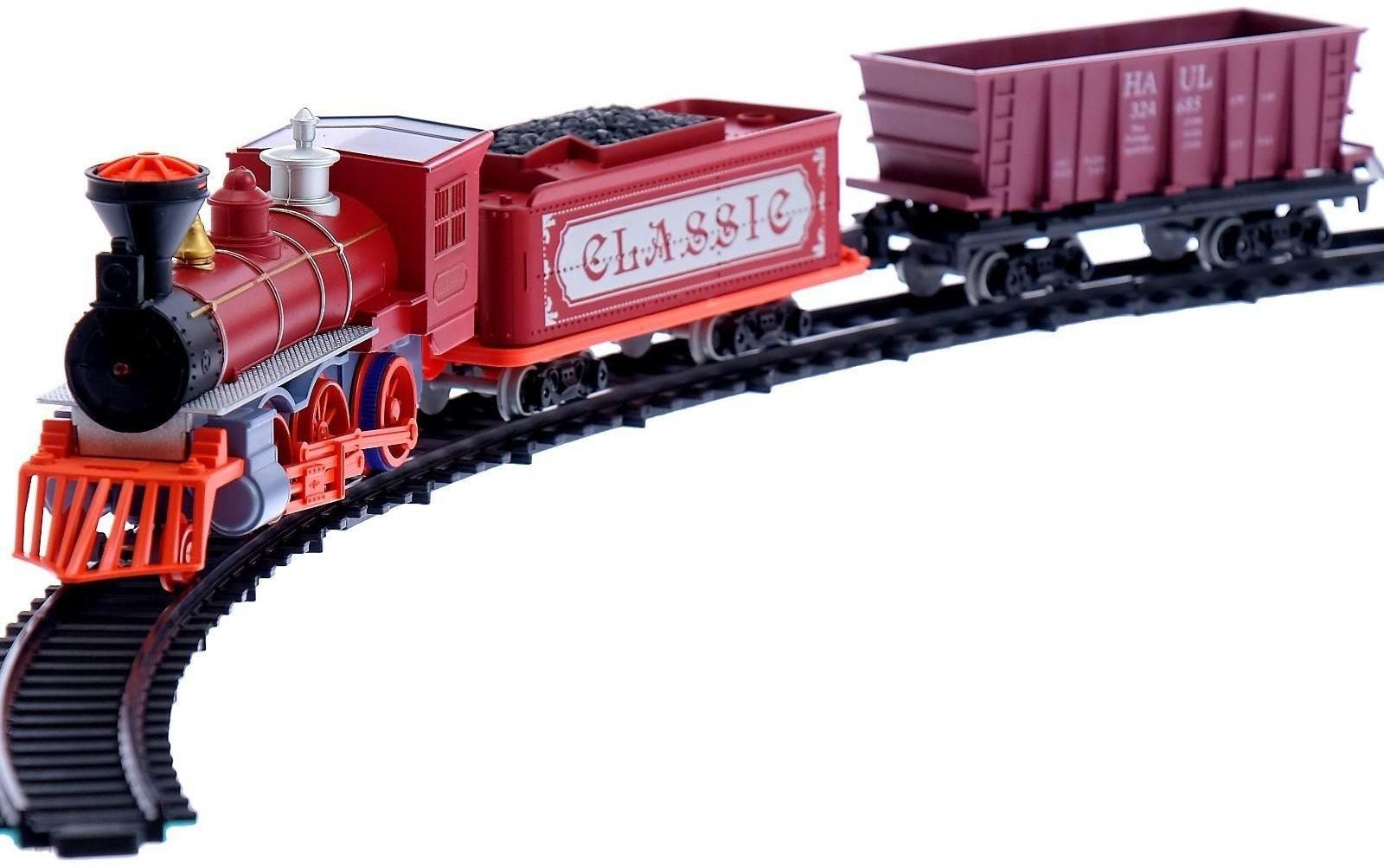 Железная дорога «Паровоз», со светозвуковыми эффектами, протяжённость пути 3,25 м, МИКС