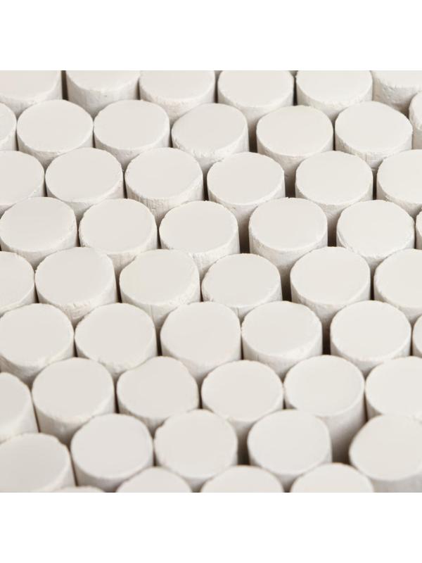 Мел школьный, белый, набор 100 штук, круглый, беспыльный, в картонной коробке