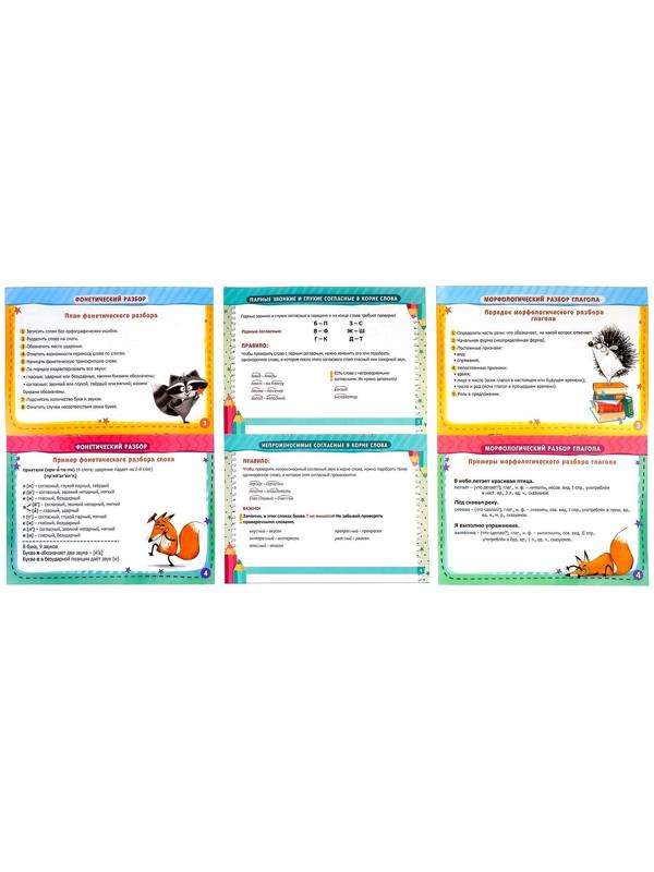 Книги-шпаргалки набор для начальной школы, 6 книг по 8 стр.