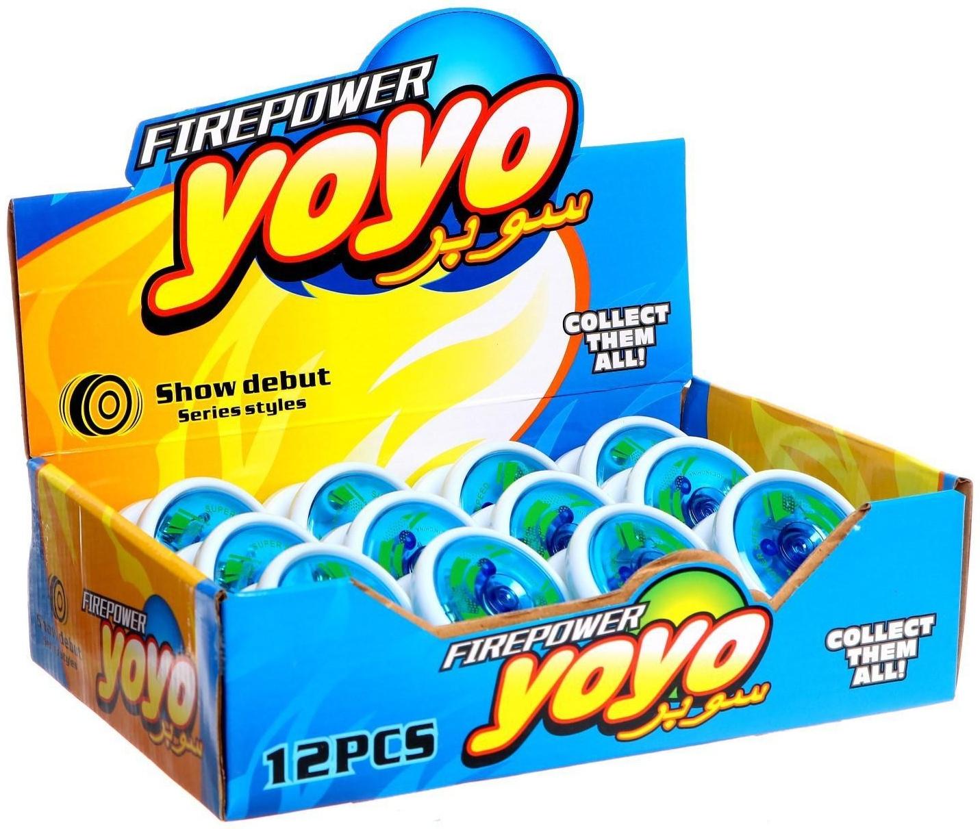 Йо-Йо «Супер», световой, цвет голубой