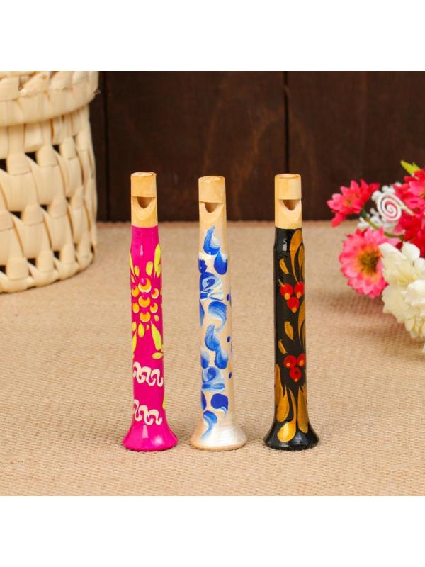 Дудочка «Расписная», 12 см, микс