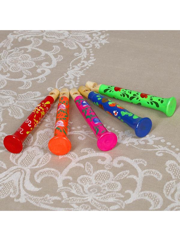 Дудочка «Расписная», 12 см, микс