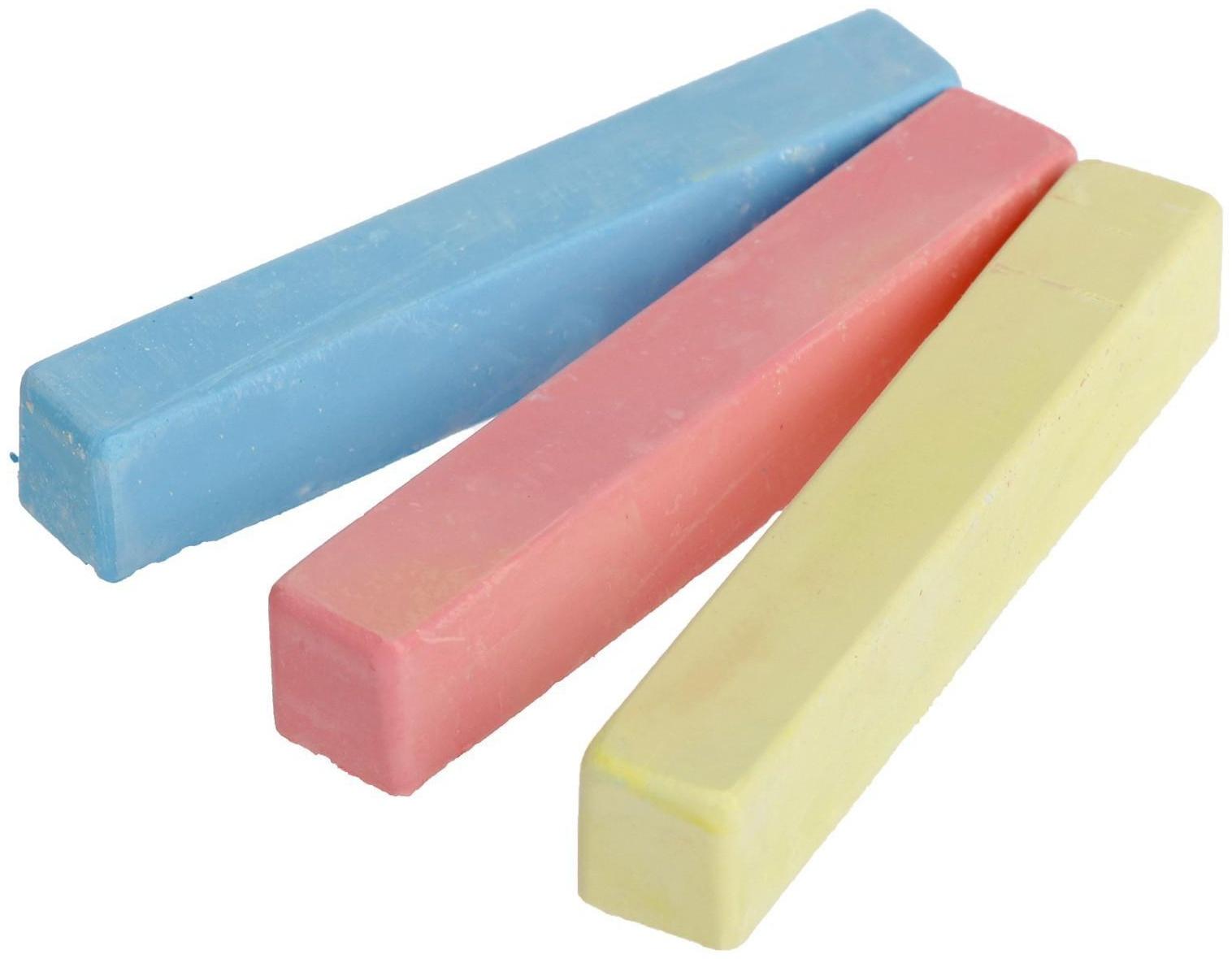 Мелки цветные Calligrata, в наборе 7 штук, квадратные, МИКС