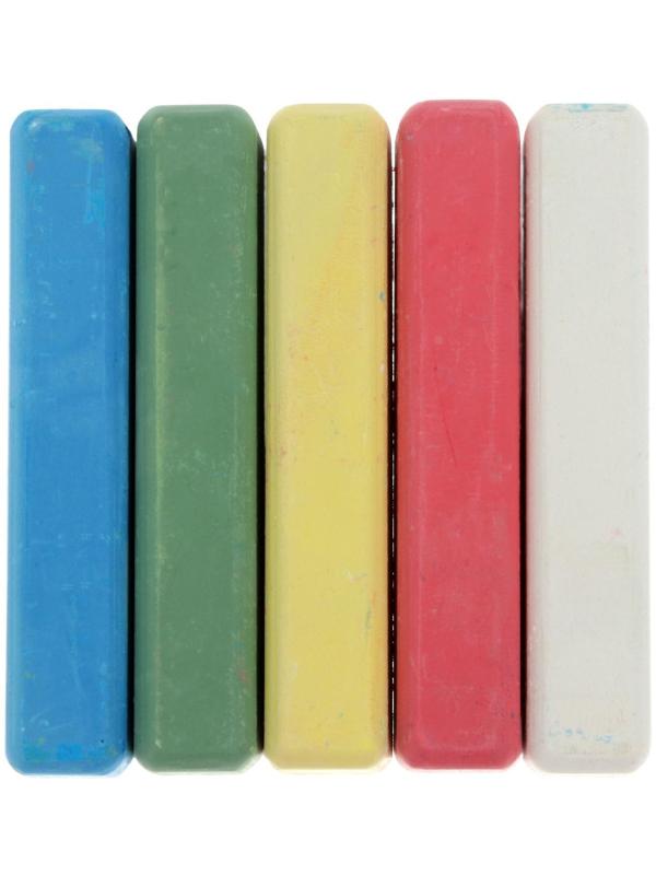 Мелки цветные для асфальта 5 штук Calligrata, квадратные