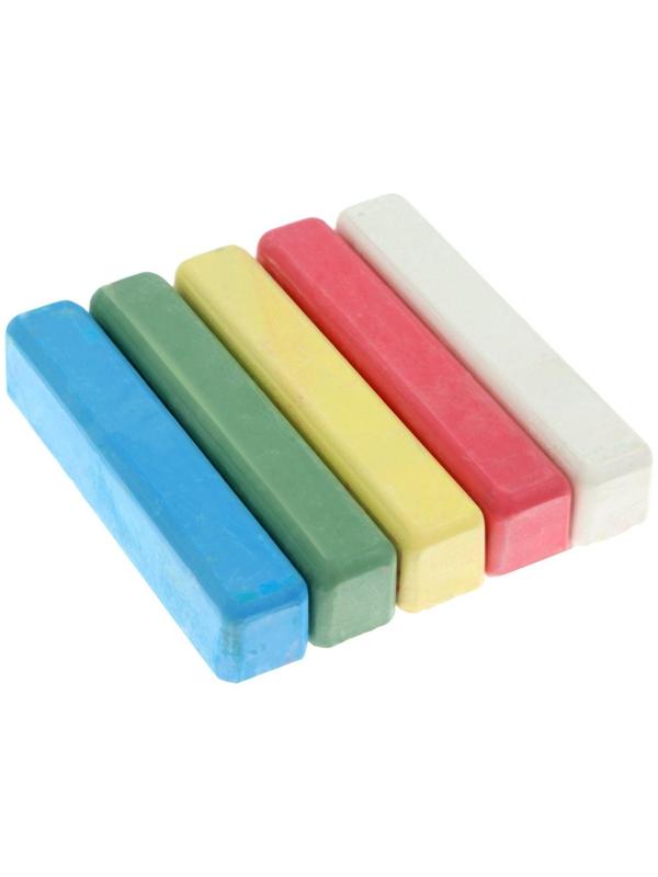 Мелки цветные для асфальта 5 штук Calligrata, квадратные