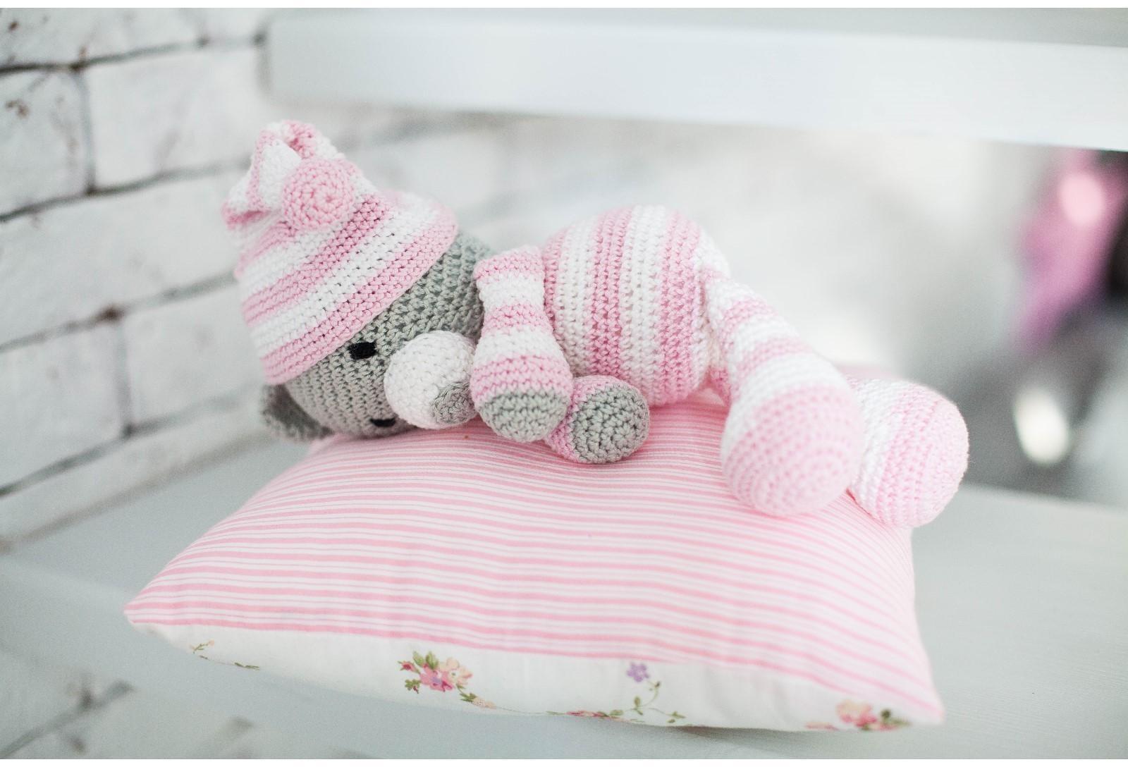 Амигуруми: Мягкая игрушка «Сонный мишка Уолт», набор для вязания, 10 × 4 × 14 см