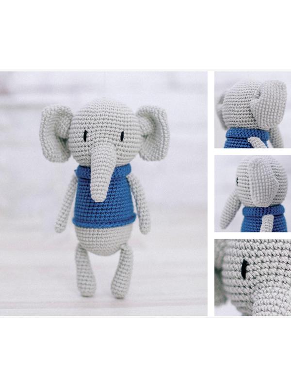 Амигуруми: Мягкая игрушка «Слоненок Мо», набор для вязания, 10 × 4 × 14 см