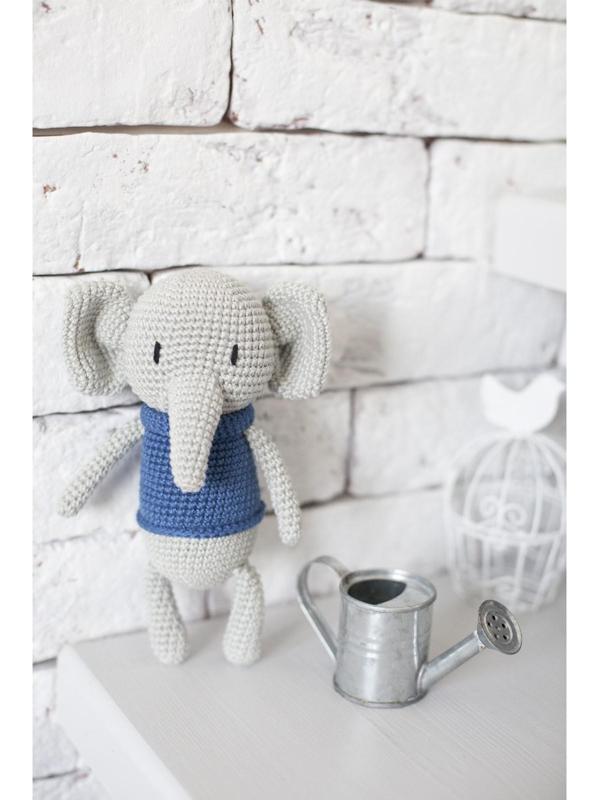 Амигуруми: Мягкая игрушка «Слоненок Мо», набор для вязания, 10 × 4 × 14 см
