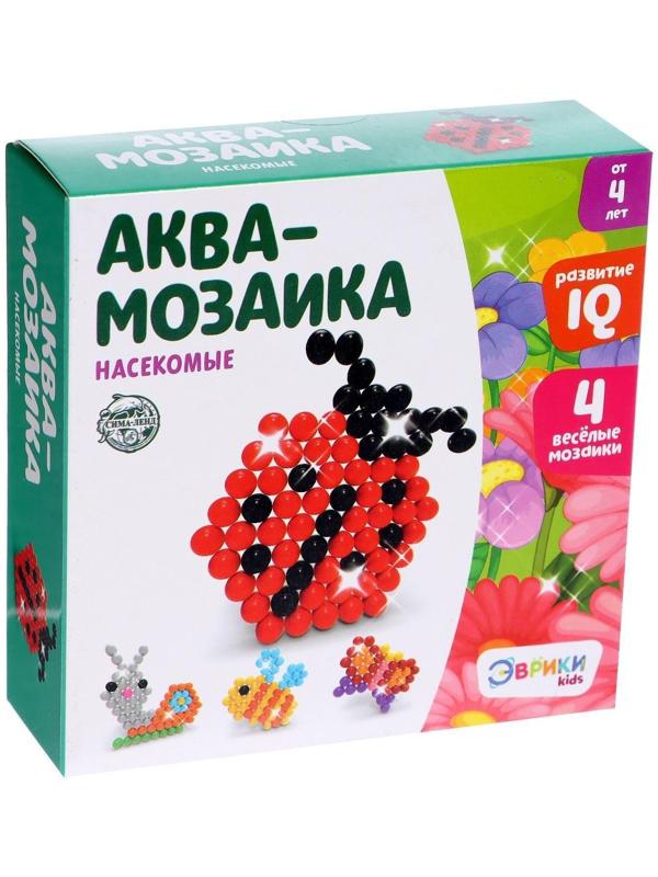 Аквамозаика для детей «Насекомые», 230 бусин